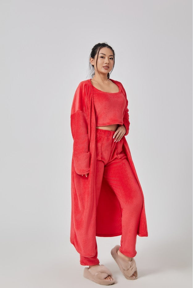 Cozy Winter Pajama 3 Piece Set for Women