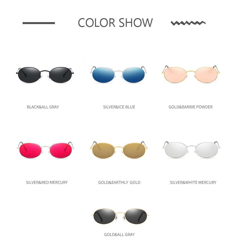 Luxury Famous Oval Metal Sunglasses for Women - Willy05Boutique