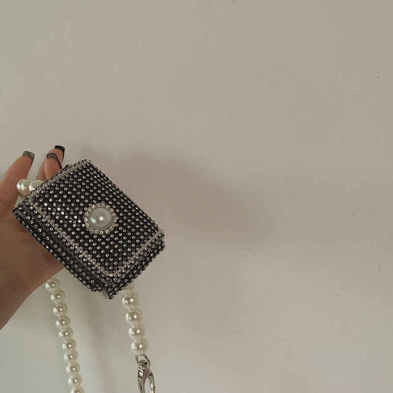 Fashion Belt Rhinestone Mini Crossbody Bag Vintage Waist Bag for Women