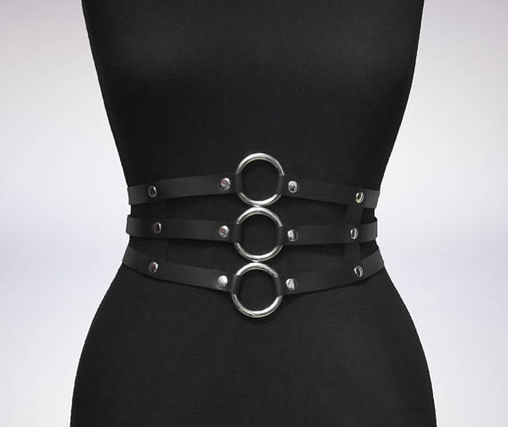 Sexy Body Women Black Leather Waist Belts