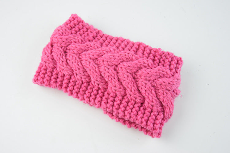 Acrylic Thick Diagonally Crossed Wool Knitted Headband for Women - Willy05Boutique
