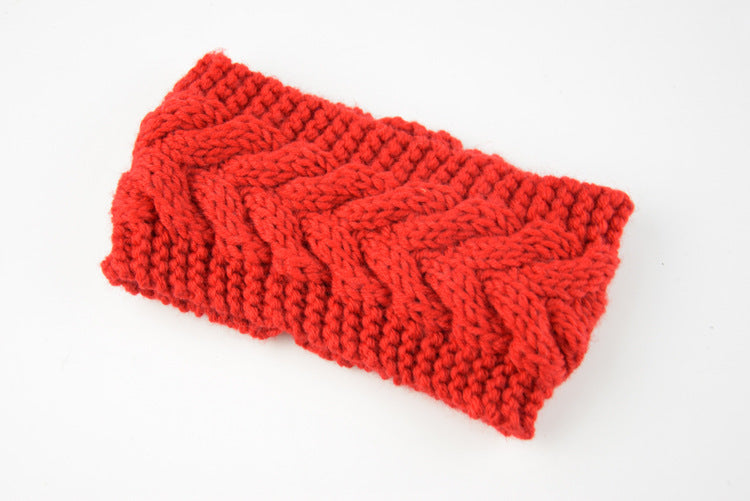 Acrylic Thick Diagonally Crossed Wool Knitted Headband for Women - Willy05Boutique