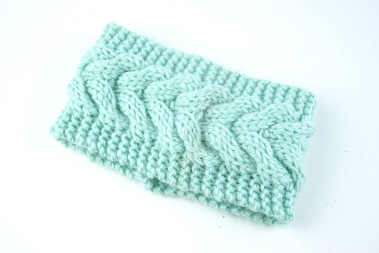 Acrylic Thick Diagonally Crossed Wool Knitted Headband for Women - Willy05Boutique
