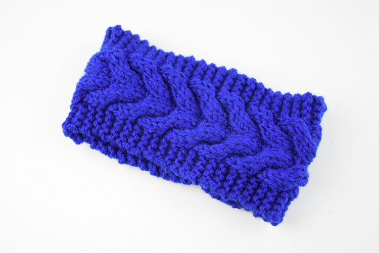 Acrylic Thick Diagonally Crossed Wool Knitted Headband for Women - Willy05Boutique