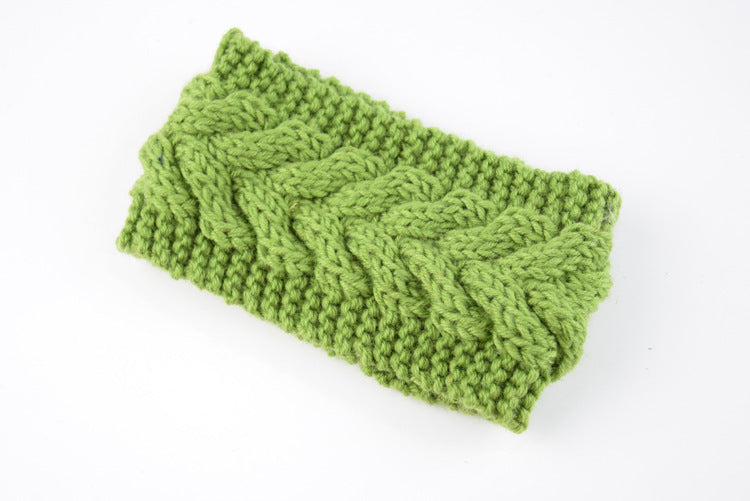 Acrylic Thick Diagonally Crossed Wool Knitted Headband for Women - Willy05Boutique