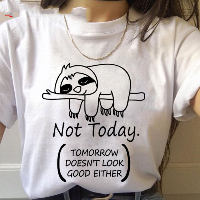 Sloth Kawaii Printed Women T-shirts - Willy05Boutique