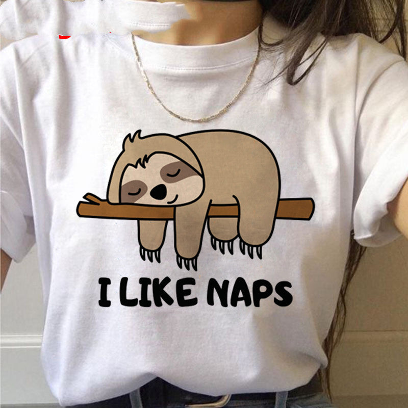 Sloth Kawaii Printed Women T-shirts - Willy05Boutique