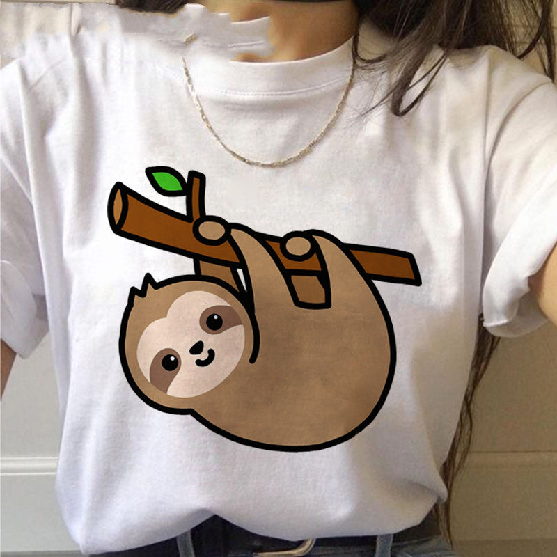 Sloth Kawaii Printed Women T-shirts - Willy05Boutique