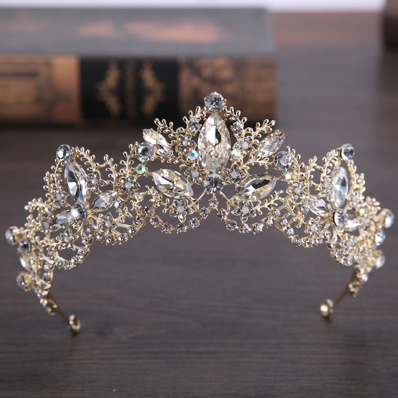 Baroque Luxury Crystal AB Bridal Crown for Women - Willy05Boutique