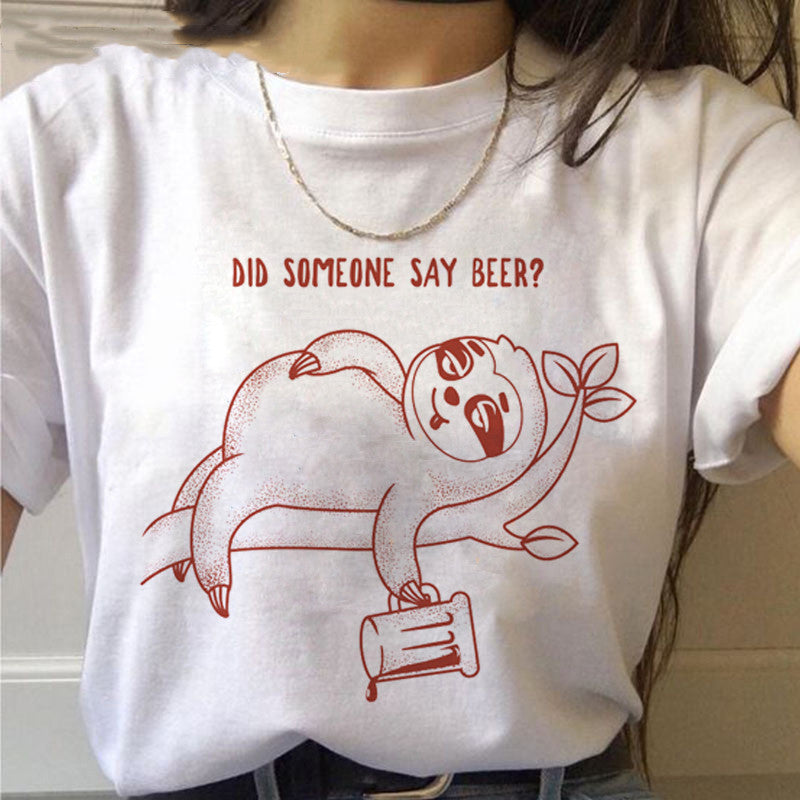 Sloth Kawaii Printed Women T-shirts - Willy05Boutique