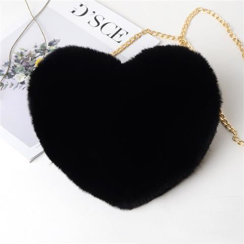 Plush Chain Shoulder Love Bags for Women - Willy05Boutique