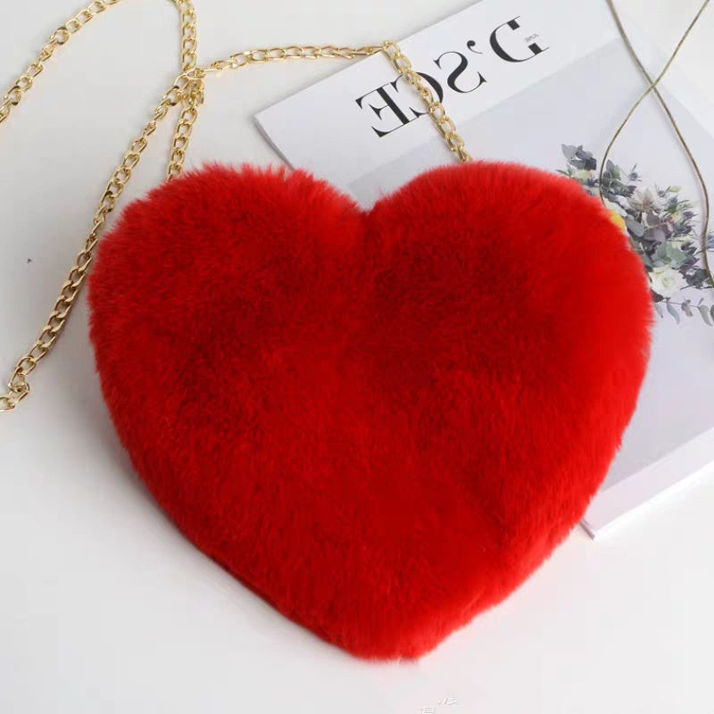 Plush Chain Shoulder Love Bags for Women - Willy05Boutique