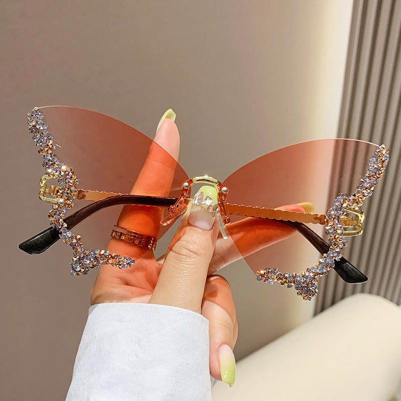 Luxury Diamond Butterfly Sunglasses for Women - Willy05Boutique