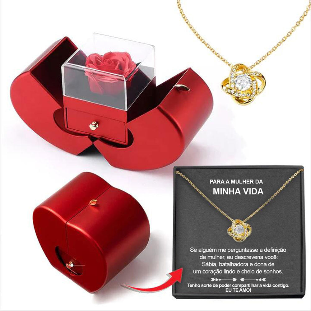 Jewelry Box with Artificial Flower Rose Flower Jewelry Box - Willy05Boutique