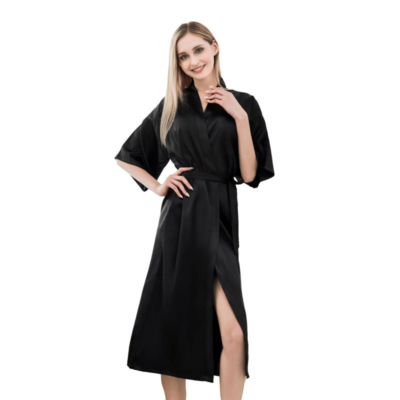 Long Bride Satin Kimono robe for Women - Willy05Boutique