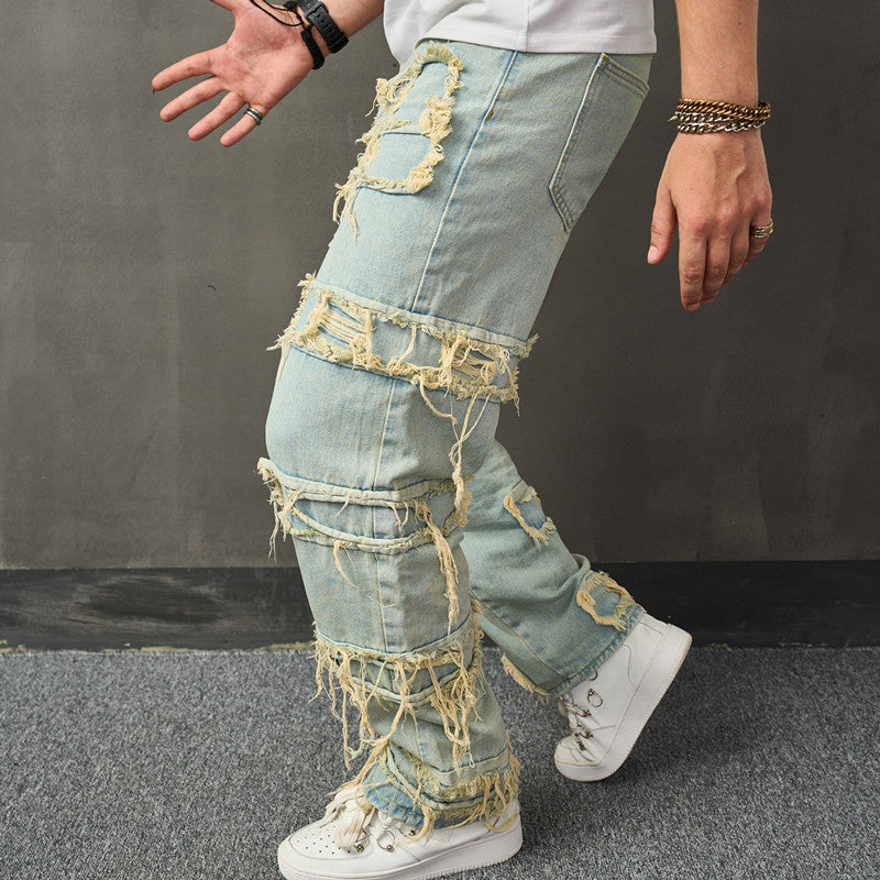 American Retro Wide Leg Jeans for Men - Willy05Boutique