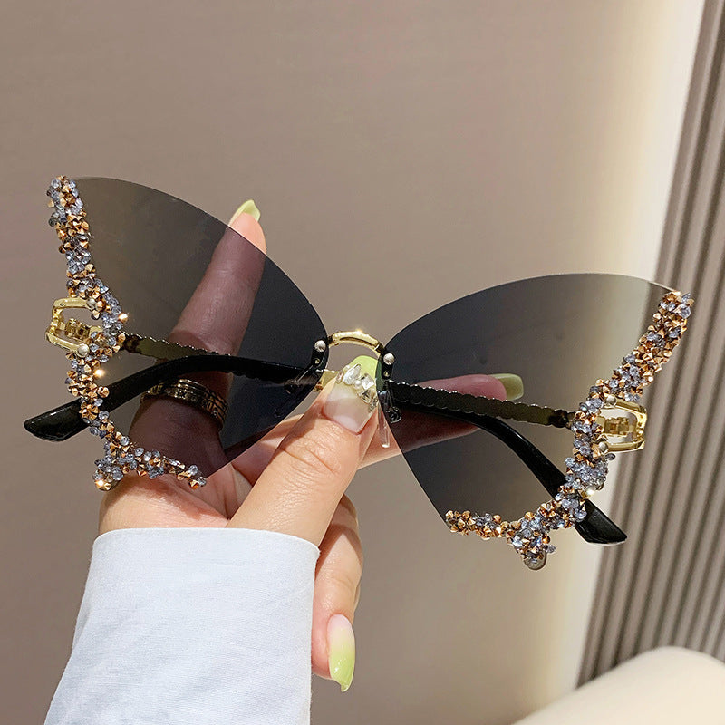 Luxury Diamond Butterfly Sunglasses for Women - Willy05Boutique