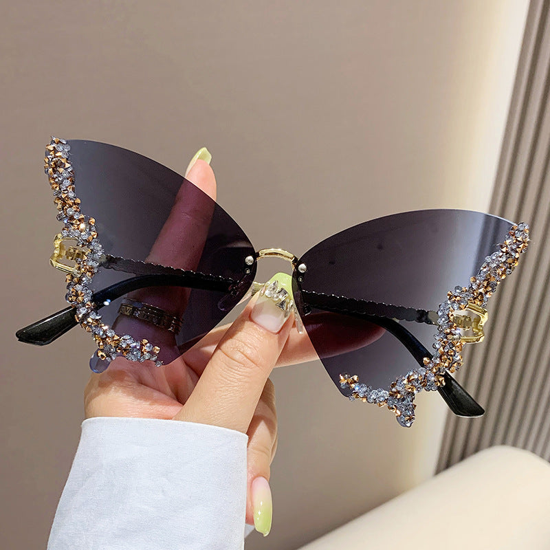 Luxury Diamond Butterfly Sunglasses for Women - Willy05Boutique