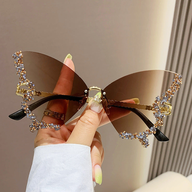 Luxury Diamond Butterfly Sunglasses for Women - Willy05Boutique