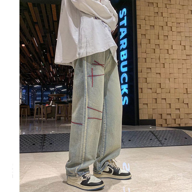 American Loose Straight Jeans for Men