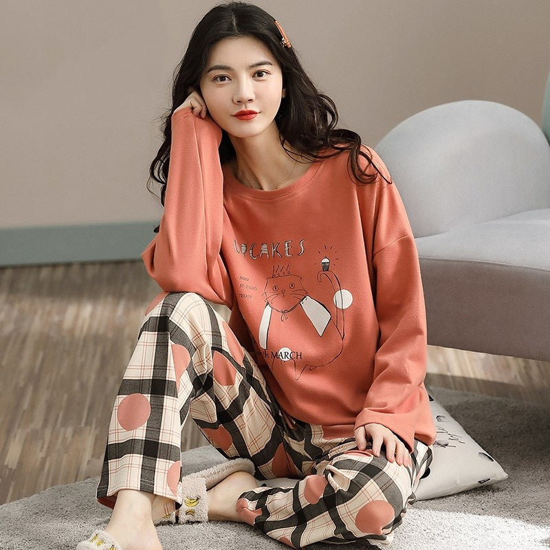 2 Piece Pajamas Set with cute cartoon print for Women - Willy05Boutique
