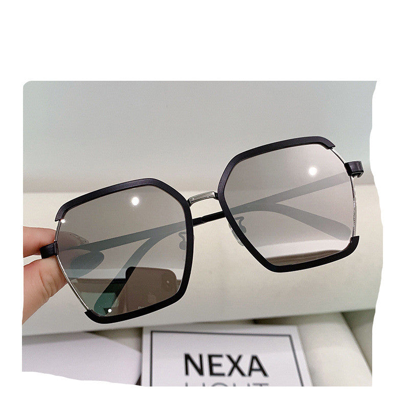 Uv400 Outdoor Oversize Metal Square Sunglasses for Women - Willy05Boutique