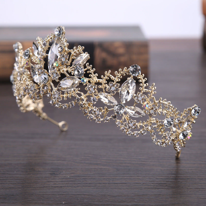 Baroque Luxury Crystal AB Bridal Crown for Women - Willy05Boutique