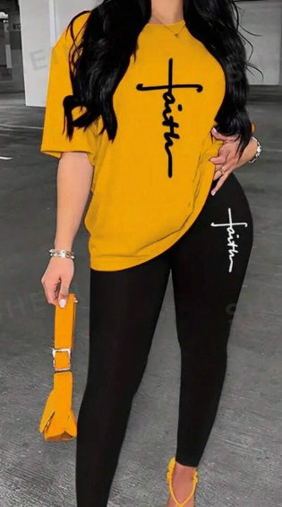 Women Summer Casual Letter Printed set - Willy05Boutique