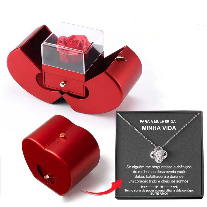 Jewelry Box with Artificial Flower Rose Flower Jewelry Box - Willy05Boutique