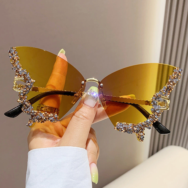 Luxury Diamond Butterfly Sunglasses for Women - Willy05Boutique