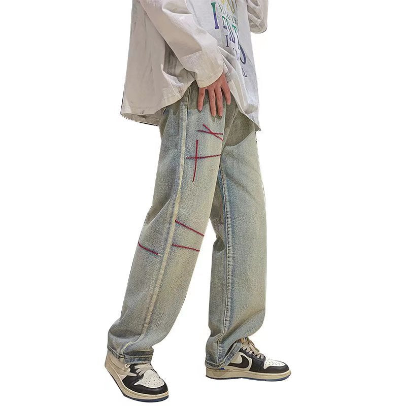 American Loose Straight Jeans for Men