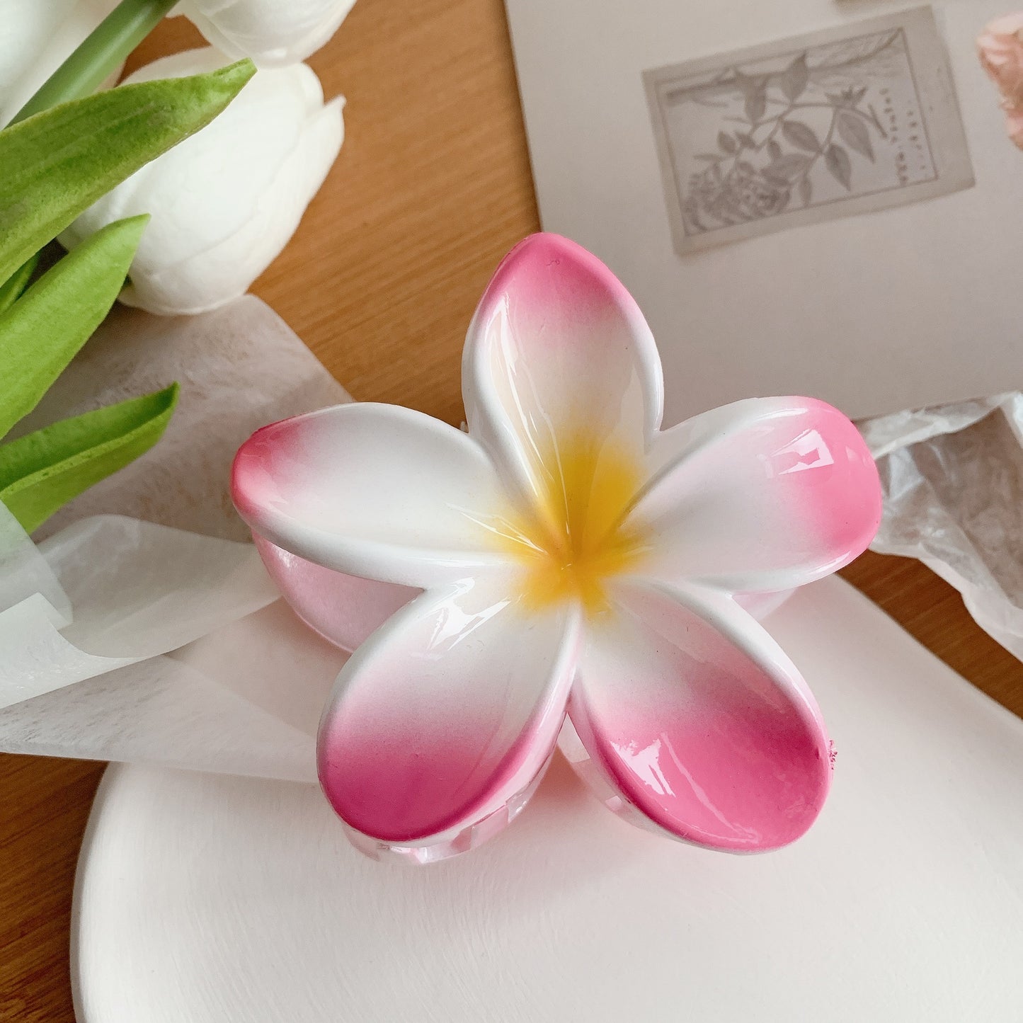 Muweordy Plumeria Flower Hair Clips for Women - Willy05Boutique