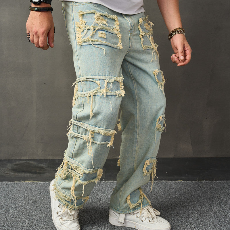 American Retro Wide Leg Jeans for Men - Willy05Boutique