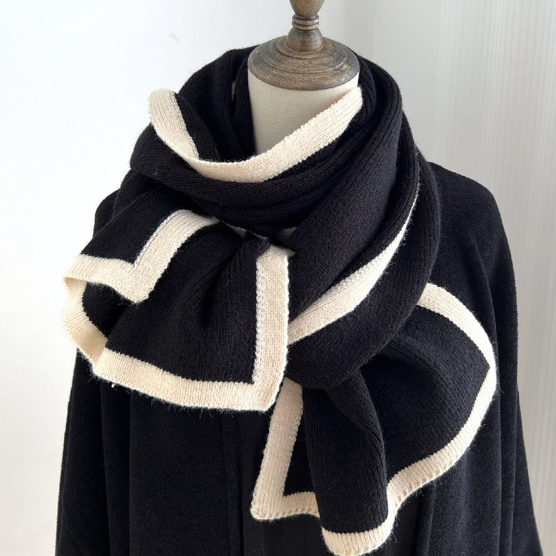 Knitted Wool Color Matching Scarf