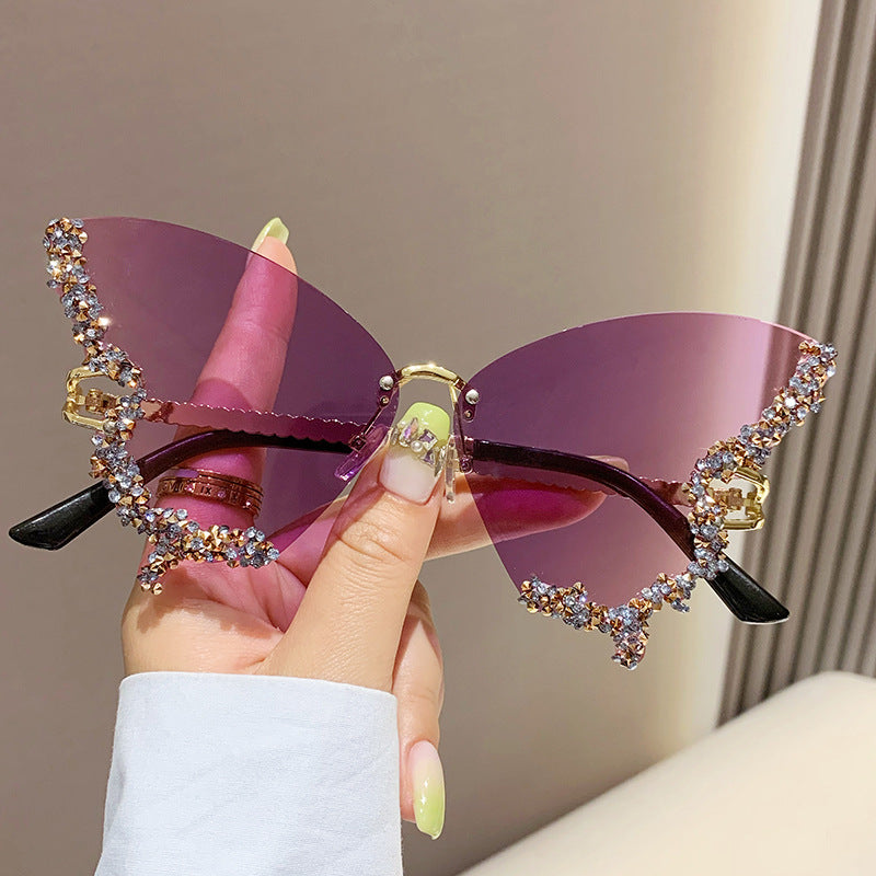 Luxury Diamond Butterfly Sunglasses for Women - Willy05Boutique
