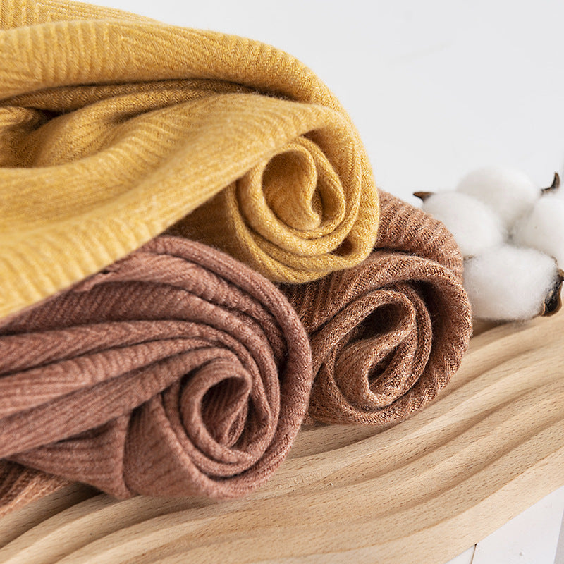 Women's Simple Casual Style Tassel Warm Scarf