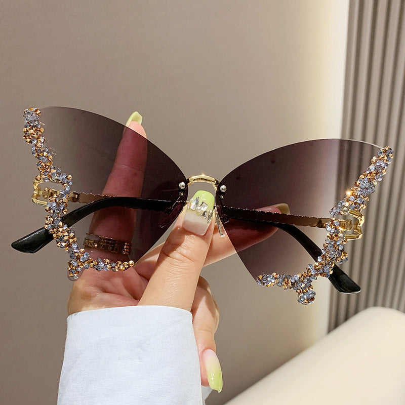 Luxury Diamond Butterfly Sunglasses for Women - Willy05Boutique