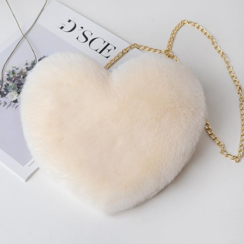 Plush Chain Shoulder Love Bags for Women - Willy05Boutique