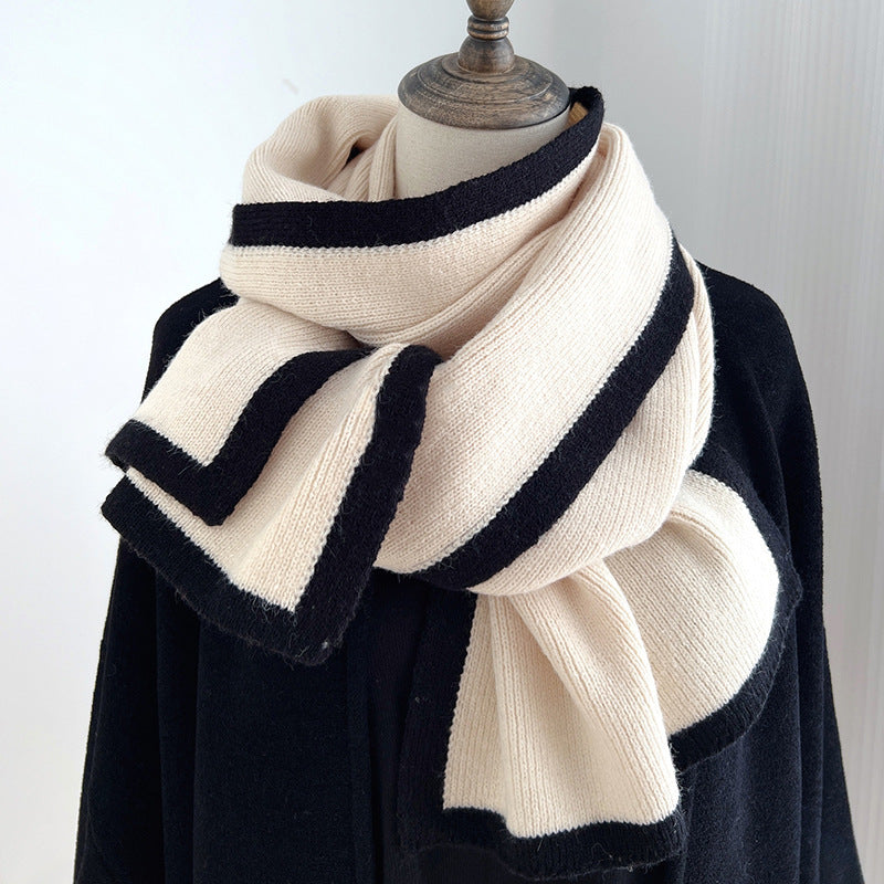 Knitted Wool Color Matching Scarf