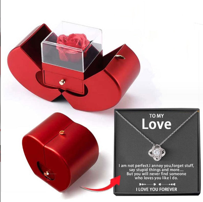 Jewelry Box with Artificial Flower Rose Flower Jewelry Box - Willy05Boutique