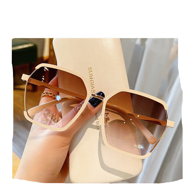 Uv400 Outdoor Oversize Metal Square Sunglasses for Women - Willy05Boutique
