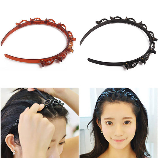 Double Bangs Hairstyle Hairpin Hairband for Women