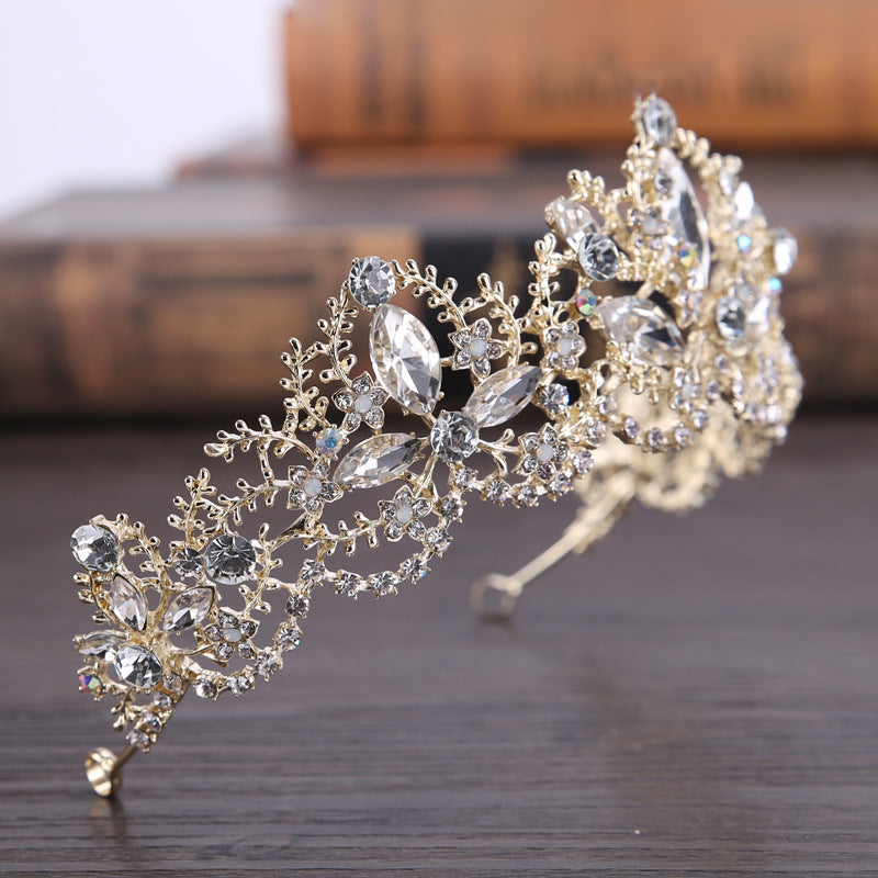 Baroque Luxury Crystal AB Bridal Crown for Women - Willy05Boutique