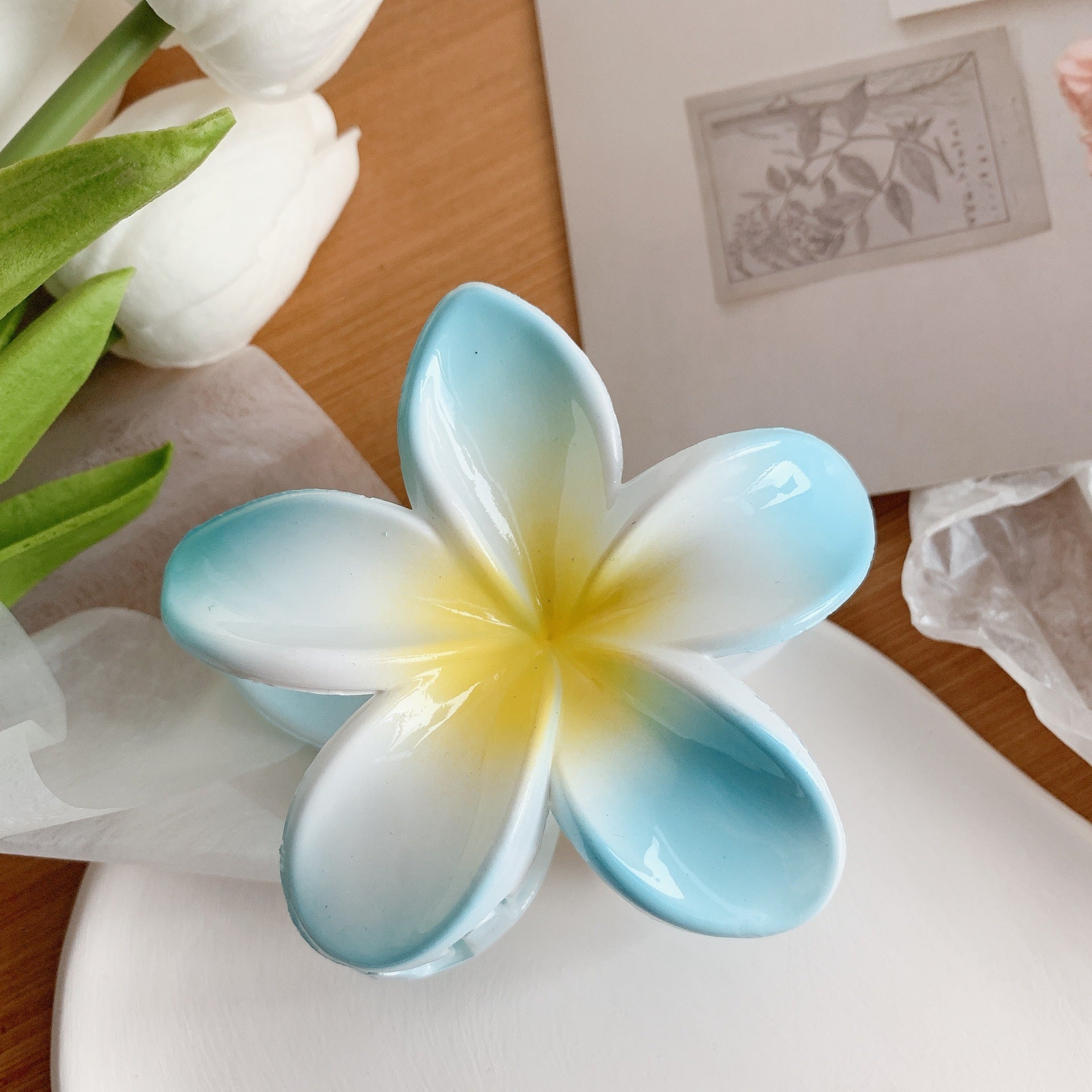 Muweordy Plumeria Flower Hair Clips for Women - Willy05Boutique
