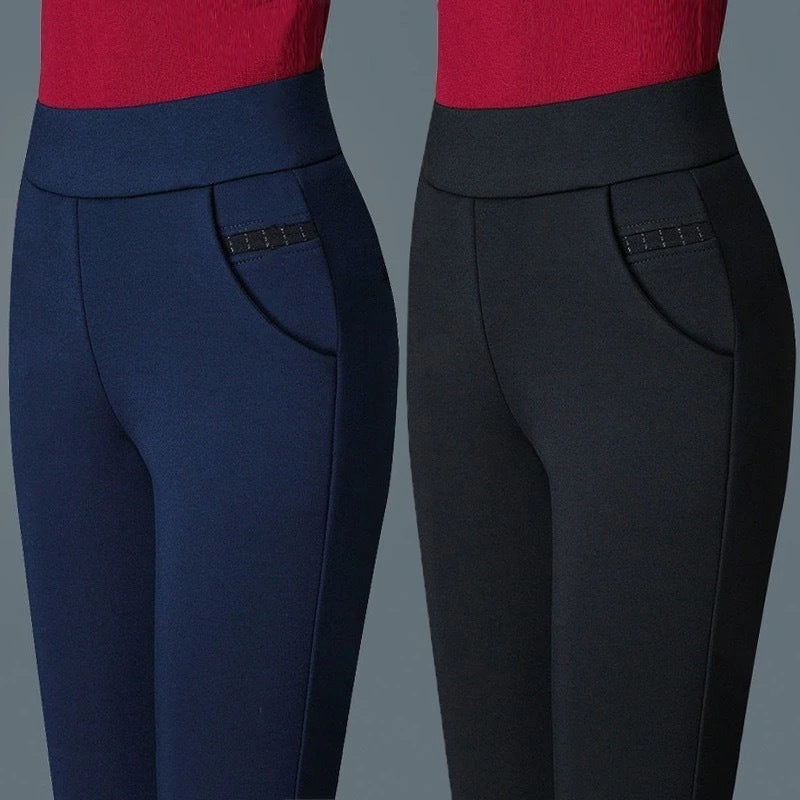 Elastic Waist Stretch Long Pants