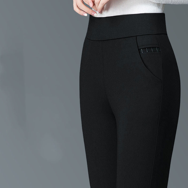 Elastic Waist Stretch Long Pants