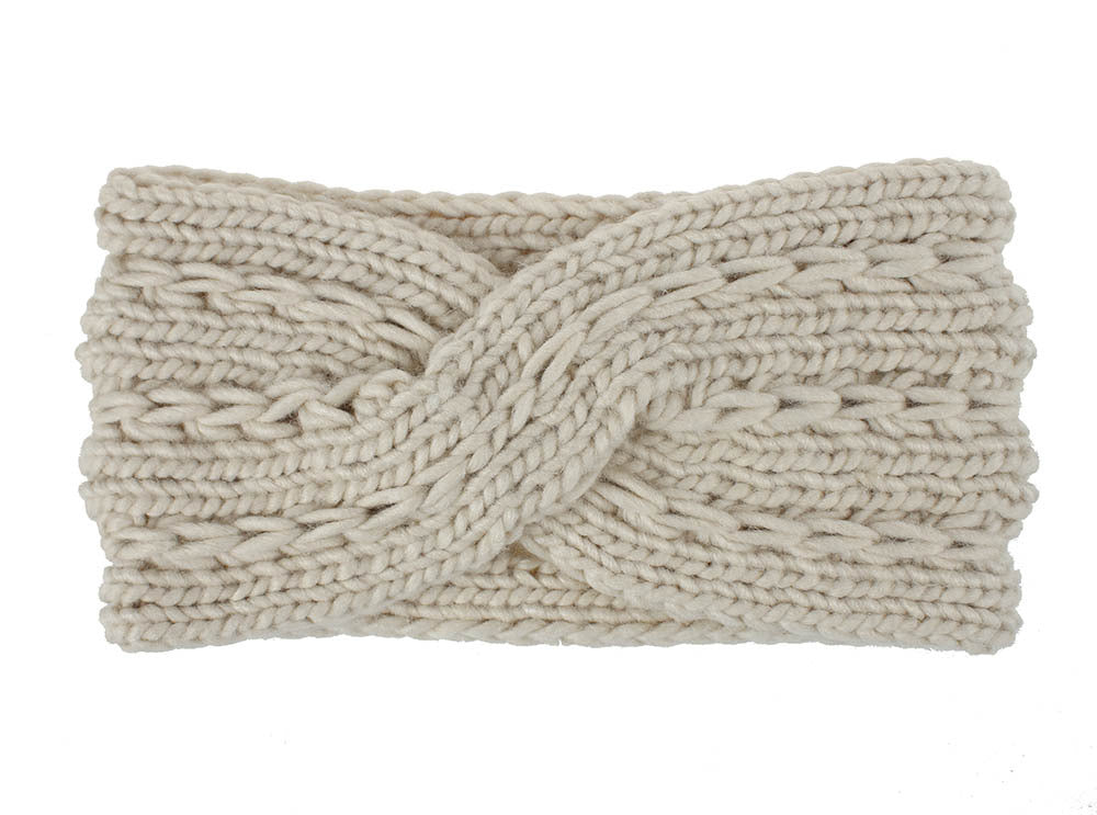 Acrylic Thick Diagonally Crossed Wool Knitted Headband for Women - Willy05Boutique