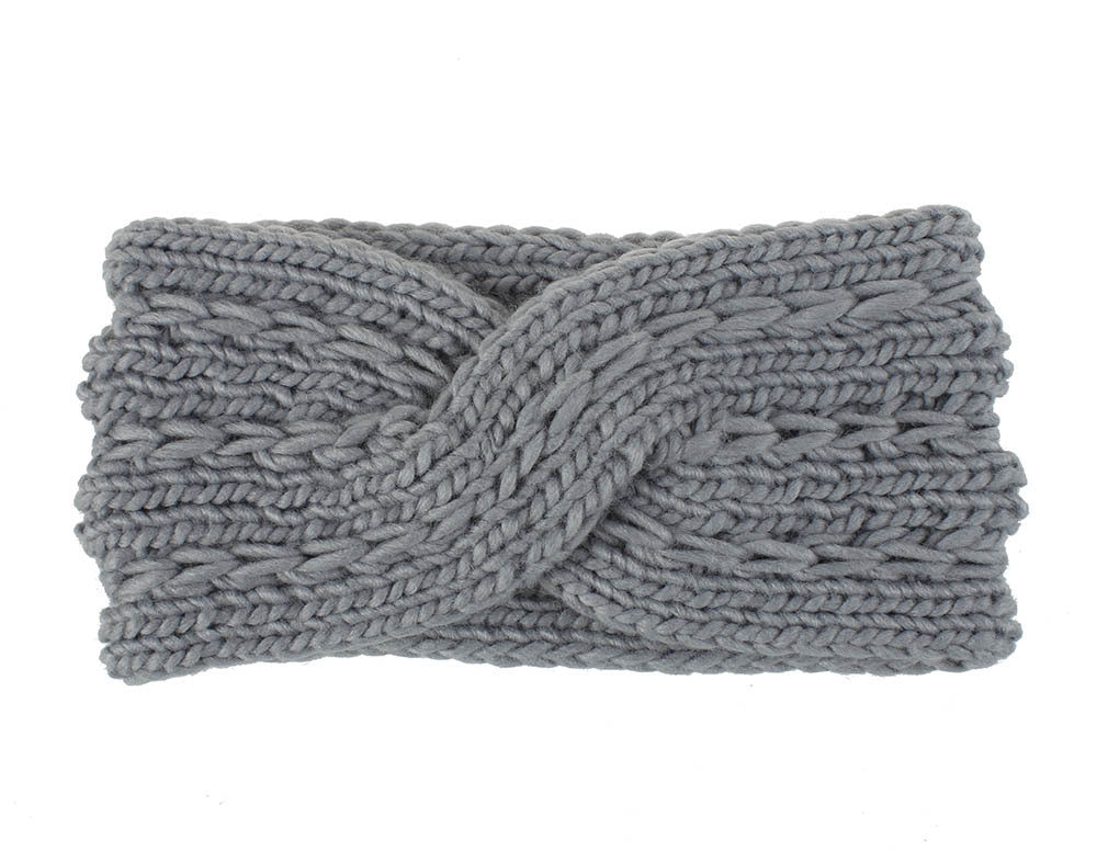 Acrylic Thick Diagonally Crossed Wool Knitted Headband for Women - Willy05Boutique