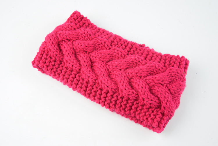 Acrylic Thick Diagonally Crossed Wool Knitted Headband for Women - Willy05Boutique