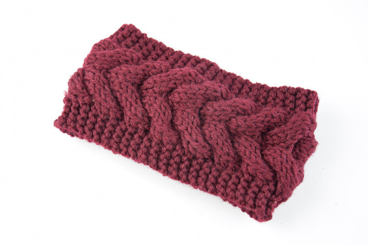 Acrylic Thick Diagonally Crossed Wool Knitted Headband for Women - Willy05Boutique
